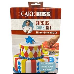 Cake Boss 24 Piece Circus Cake Decorating Kit - Cutters Tips Guides NEW